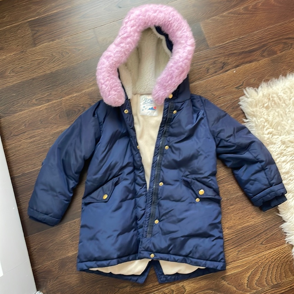 J. Crew Girls puffer jacket size 8 navy